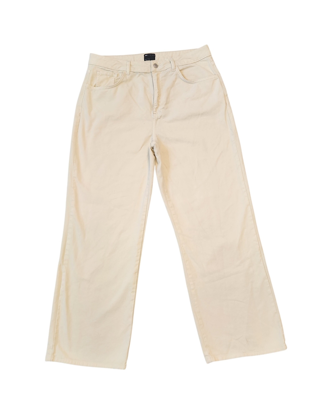 Pastel Yellow Wide Leg Jeans